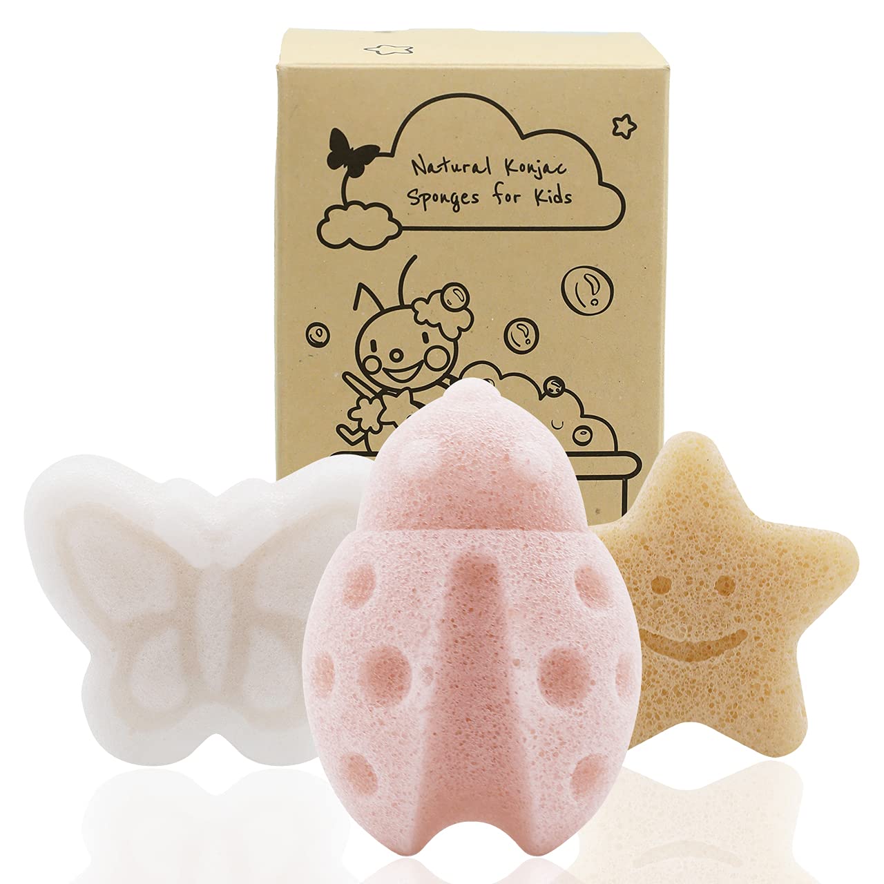Konjac Bath Sponges for Babies and Kids