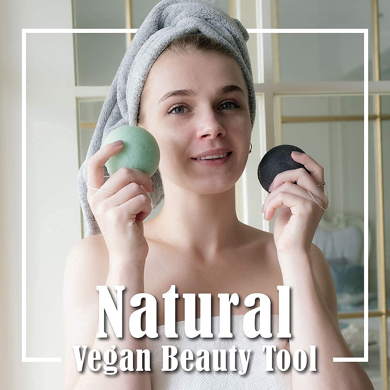 Natural Konjac Facial Sponges - for Gentle Face Cleansing and Exfoliation