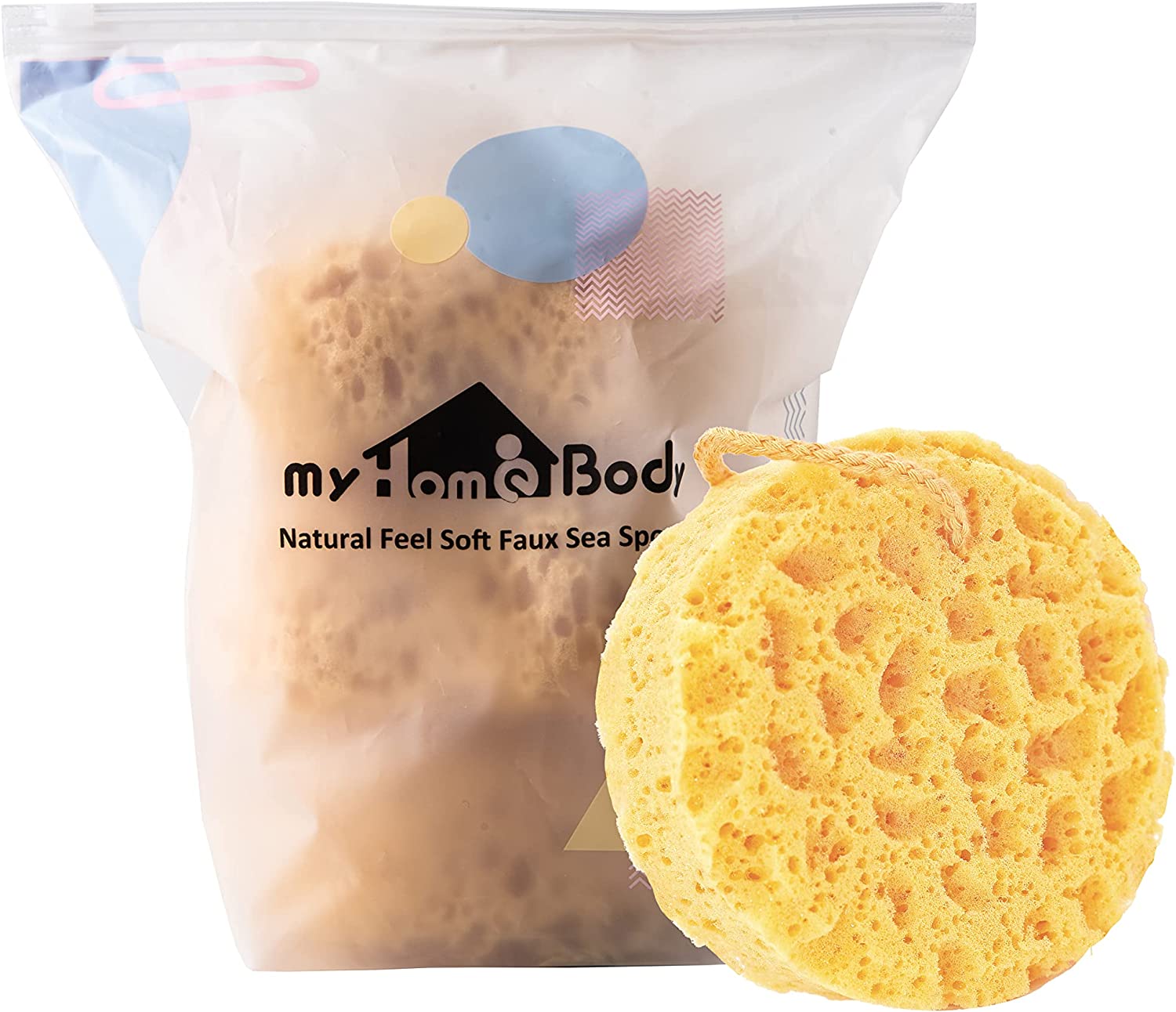Premium Foam Bath Sponge, Body Sponge for Shower - Large Size, Lots of Lather, 3 Pack