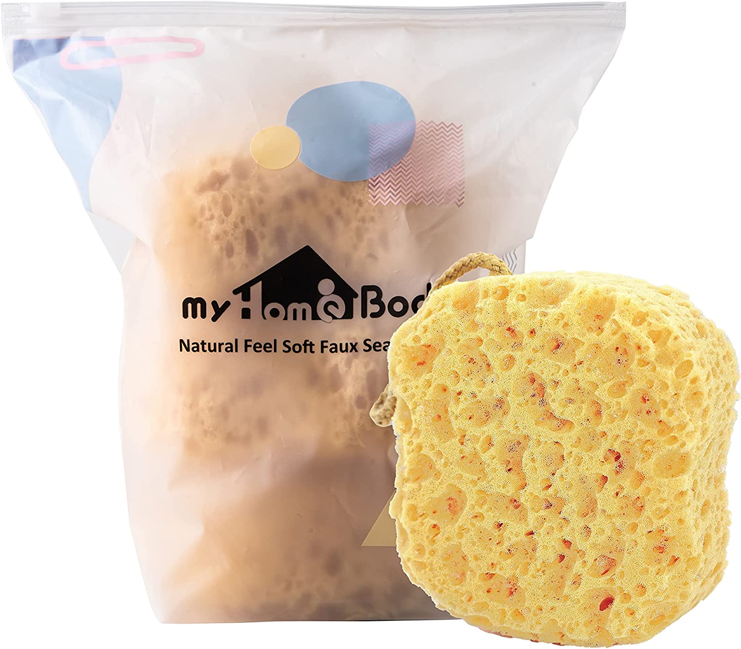 Premium Foam Bath Sponge, Body Sponge for Shower - Large Size, Lots of Lather, 3 Pack