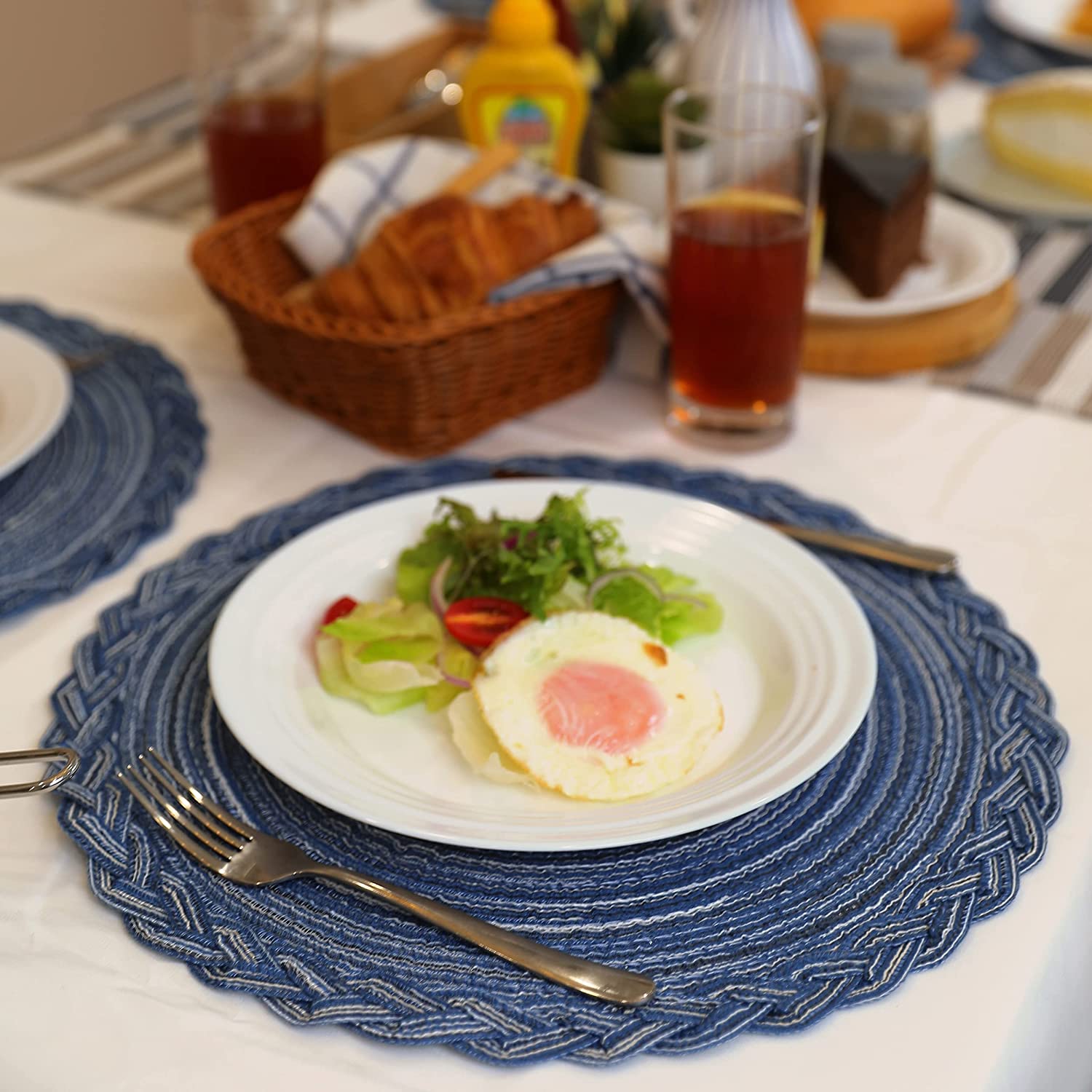 Round Braided Woven Placemats