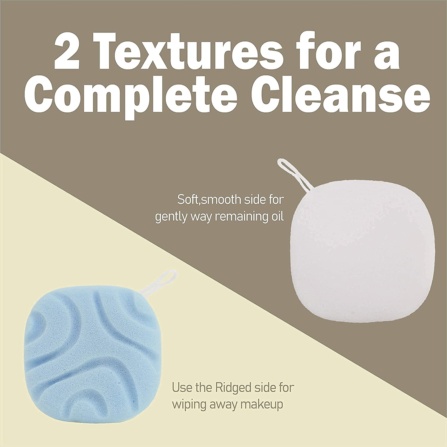 myHomeBody Dual-Texture Facial Sponges