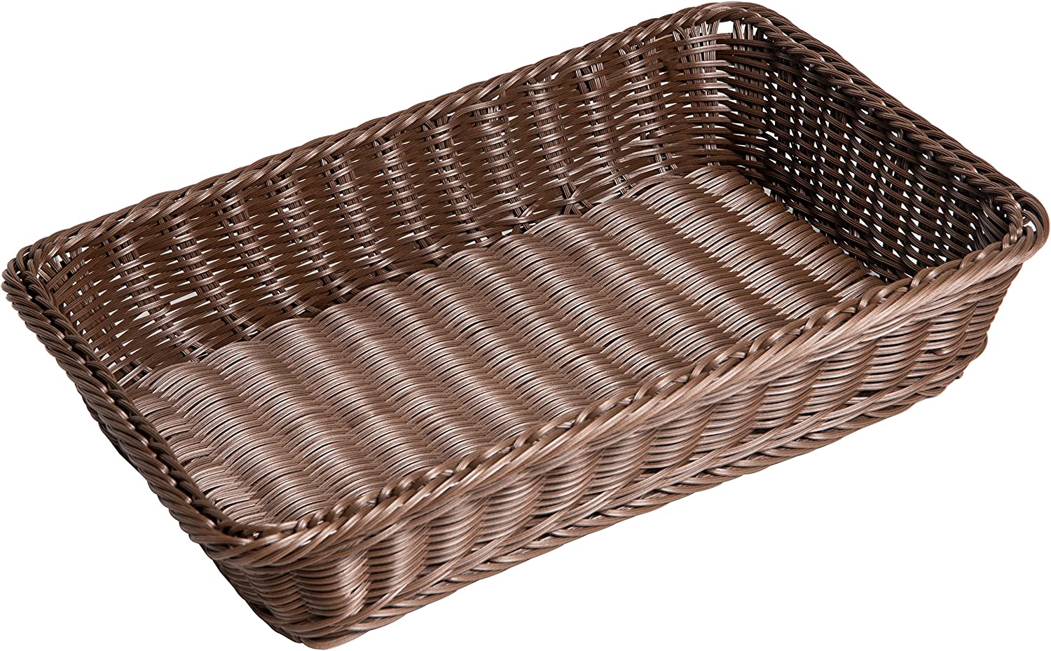 myHomeBody Wicker Basket With 3 Compartments, Woven Baskets for Organizing,  Storage Basket, Toilet Tank Basket, Bathroom Counter Organizer, Bedroom